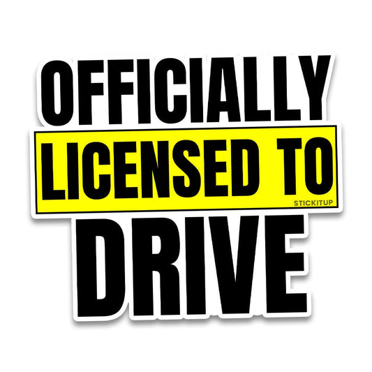 Licensed to Bumper Sticker waterproof vinyl decal for laptop, bike, car & bottle