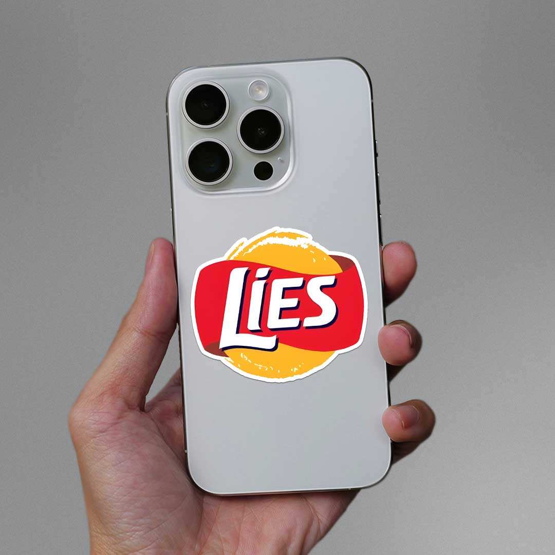 Lies Sticker waterproof vinyl decal for laptop, bike, car & bottle