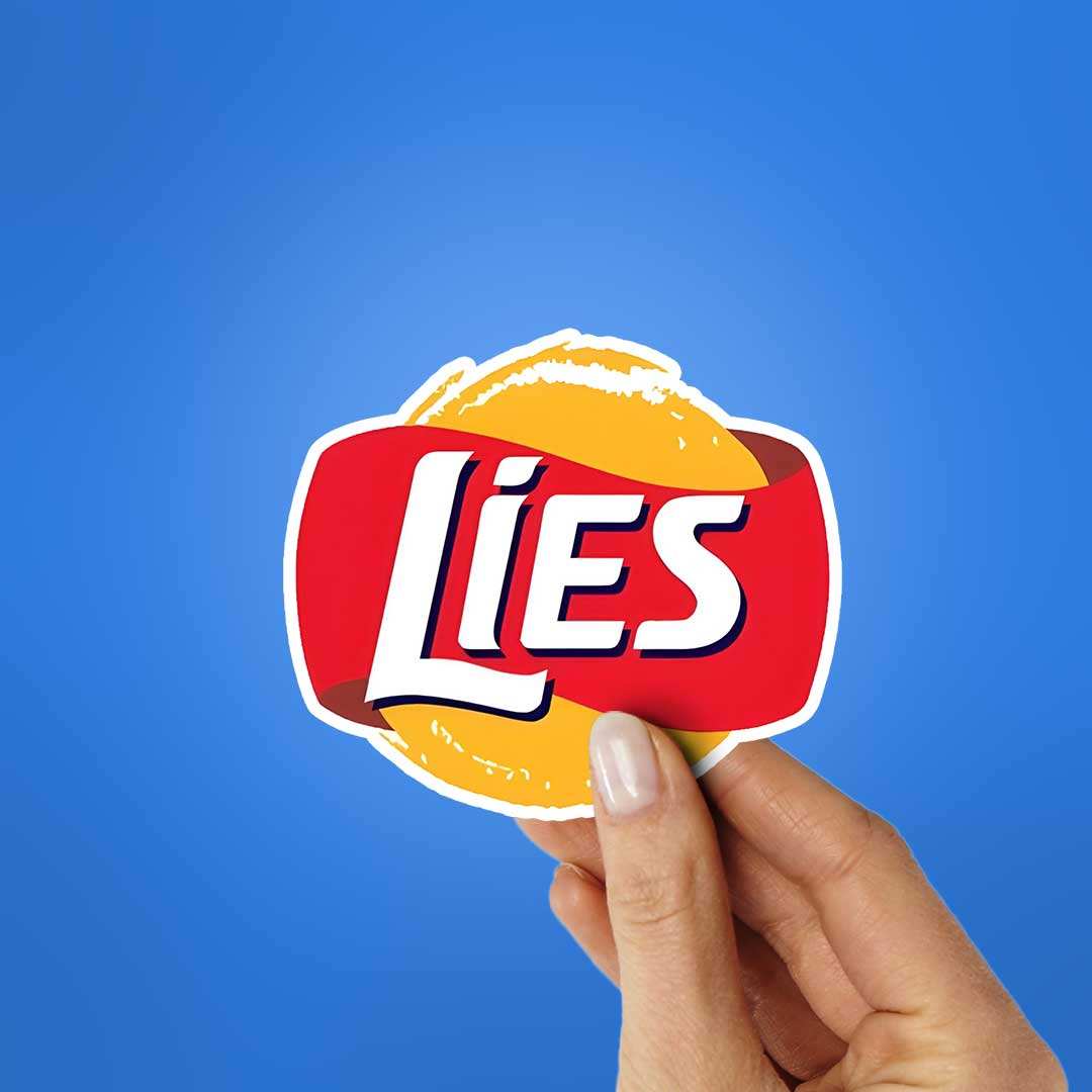 Lies Sticker waterproof vinyl decal for laptop, bike, car & bottle