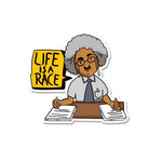 Life Is A Race Sticker waterproof vinyl decal for laptop, bike, car & bottle