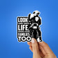 Look And Save A Life Sticker waterproof vinyl decal for laptop, bike, car & bottle