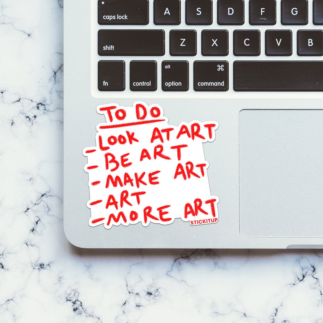 Look At Art Sticker waterproof vinyl decal for laptop, bike, car & bottle