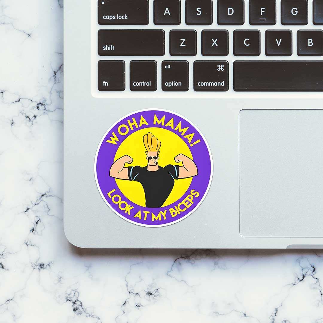 Look At My Biceps Sticker waterproof vinyl decal for laptop, bike, car & bottle