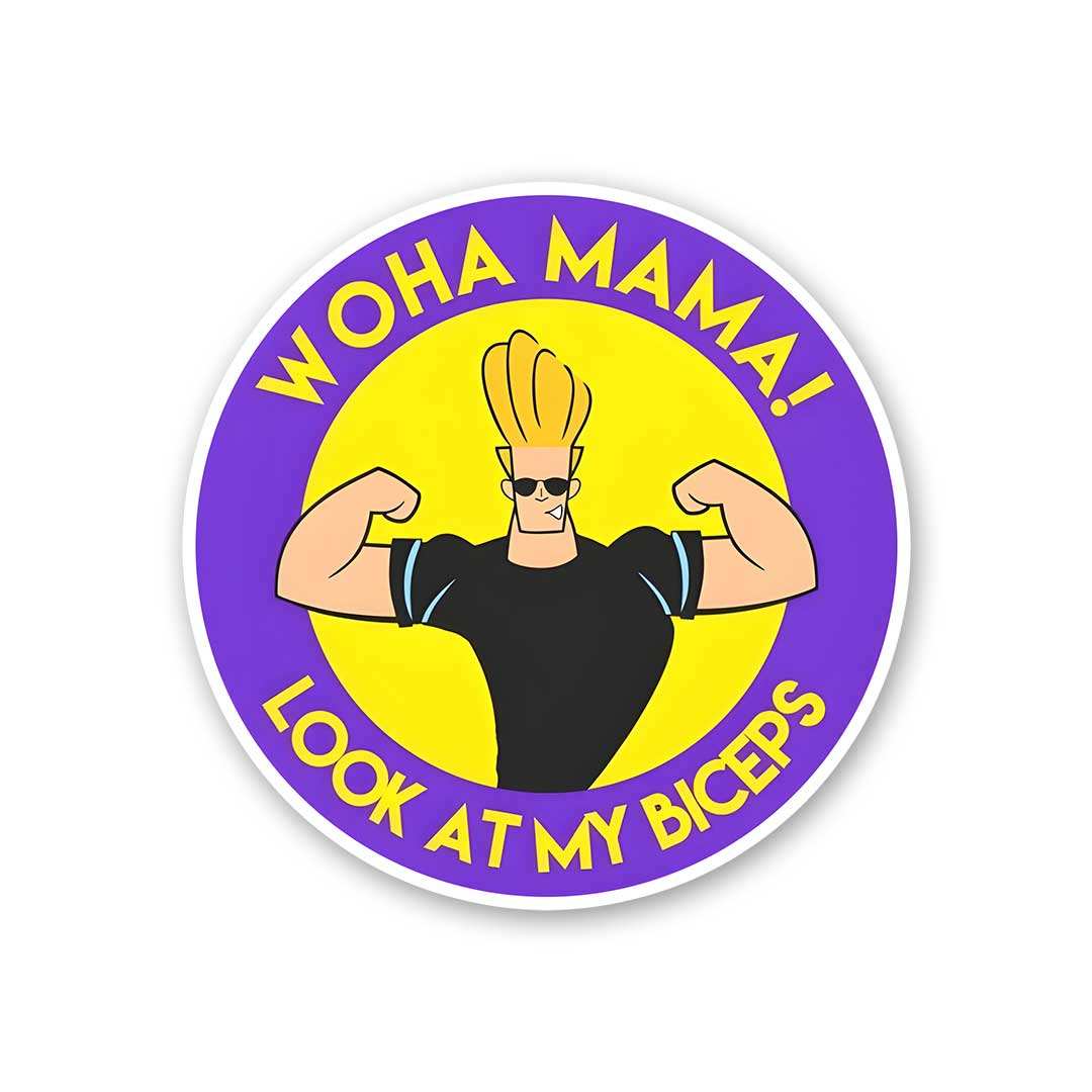 Look At My Biceps Sticker waterproof vinyl decal for laptop, bike, car & bottle