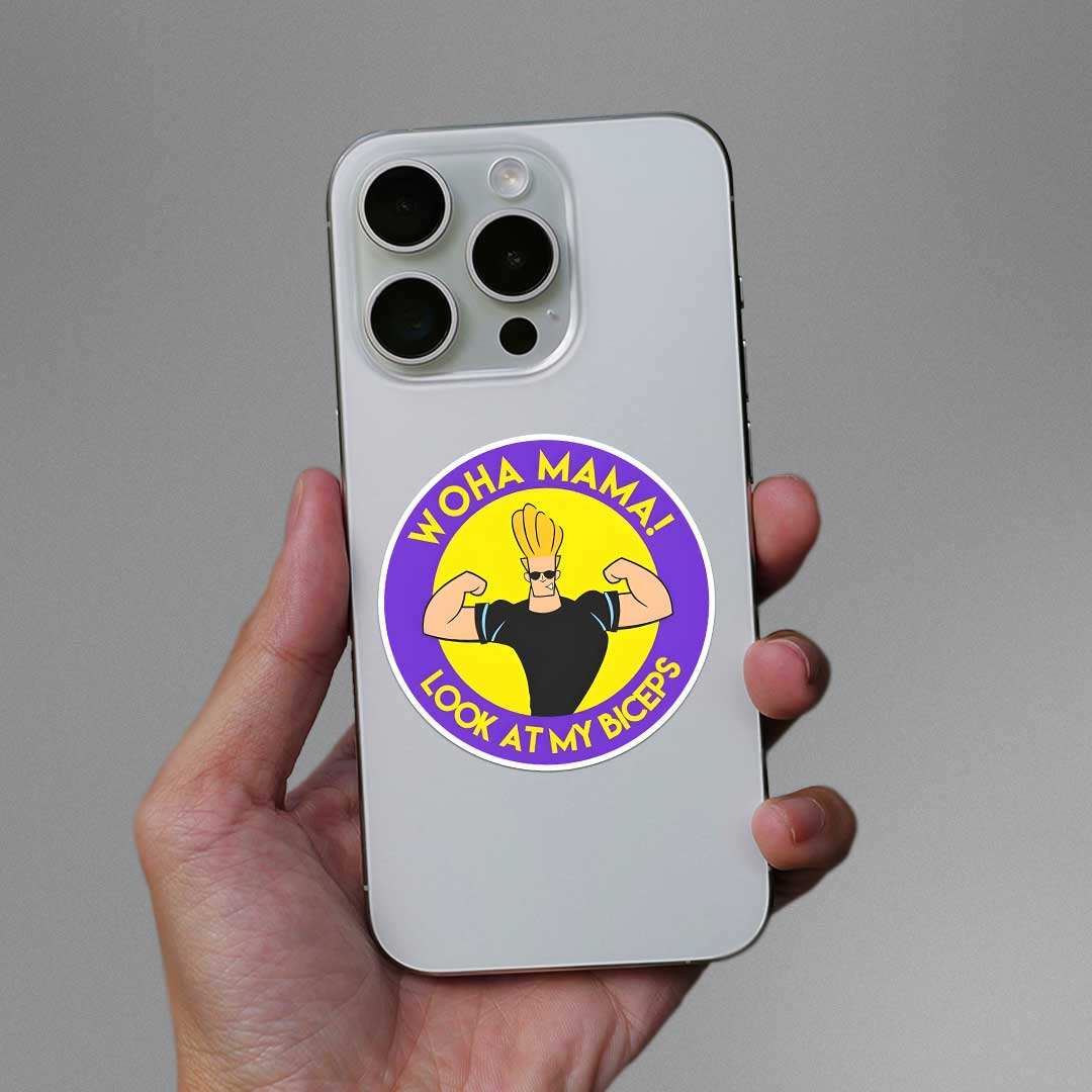 Look At My Biceps Sticker waterproof vinyl decal for laptop, bike, car & bottle