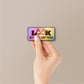 Look Don't Touch Holographic Stickers