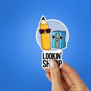 Lookin' Sharp Sticker waterproof vinyl decal for laptop, bike, car & bottle