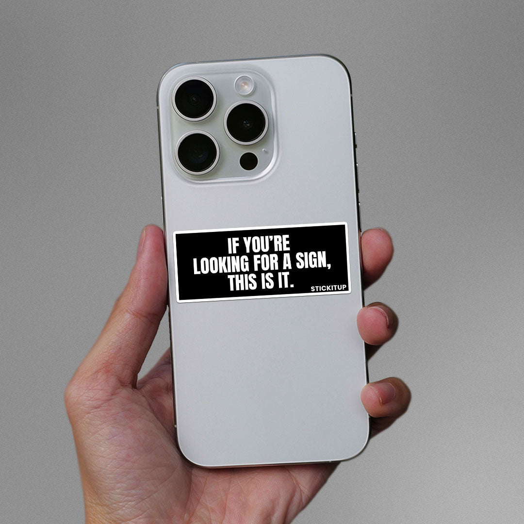 Looking For A Sign Sticker waterproof vinyl decal for laptop, bike, car & bottle