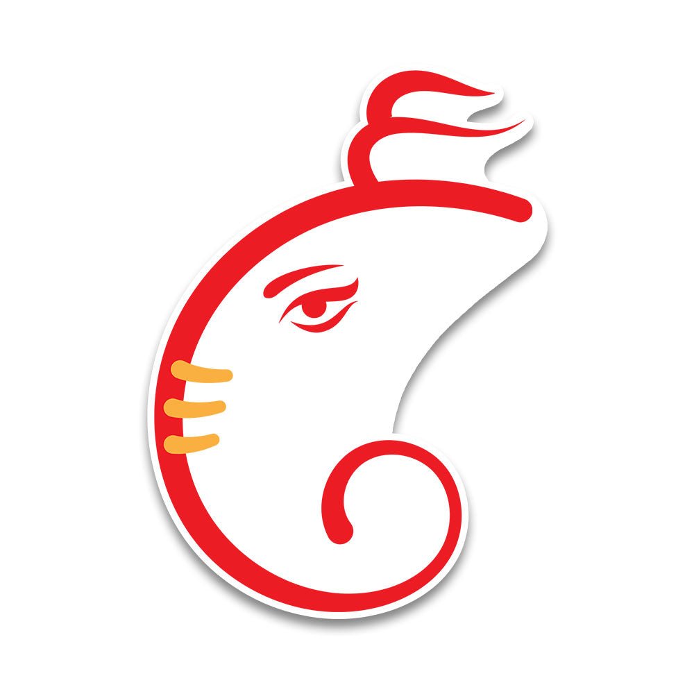 Lord Ganesha 2.0 Bumper Sticker waterproof vinyl decal for laptop, bike, car & bottle