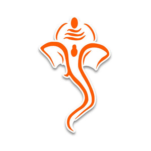 Lord Ganesha Bumper Sticker waterproof vinyl decal for laptop, bike, car & bottle