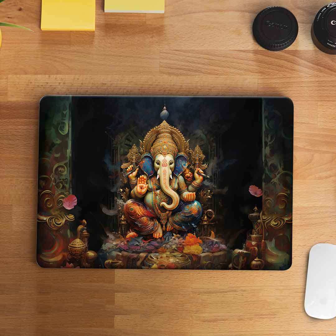 Lord Ganesha Laptop skin waterproof vinyl decal for laptop, bike, car & bottle
