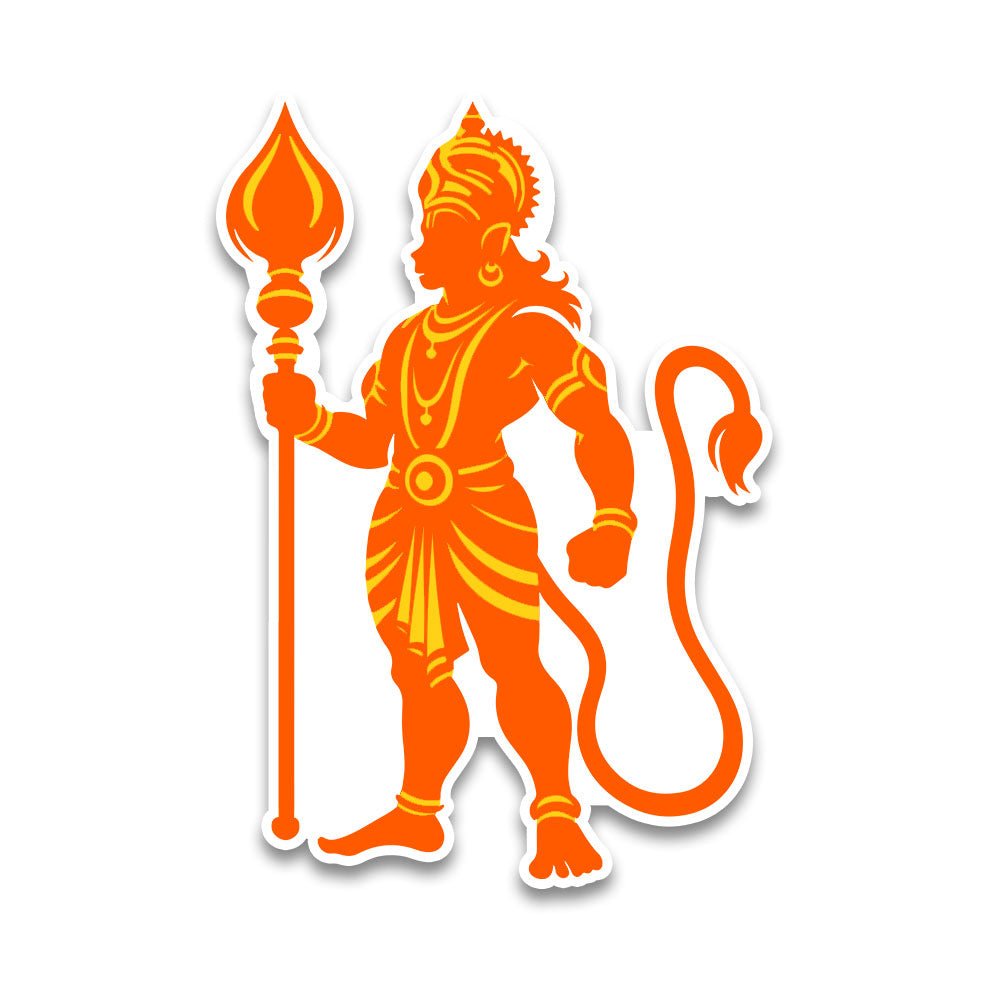 Lord Hanuman 2.0 Bumper Sticker waterproof vinyl decal for laptop, bike, car & bottle