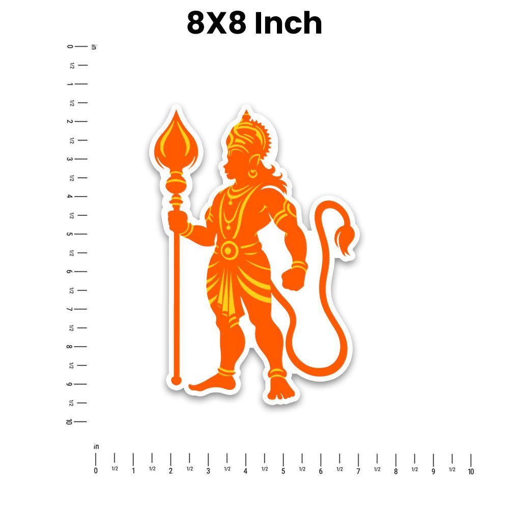 Lord Hanuman 2.0 Bumper Sticker waterproof vinyl decal for laptop, bike, car & bottle