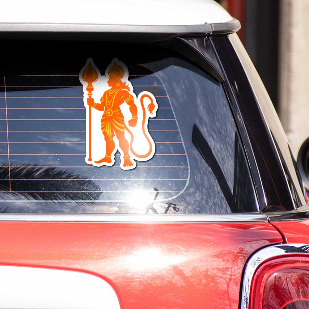 Lord Hanuman 2.0 Bumper Sticker waterproof vinyl decal for laptop, bike, car & bottle