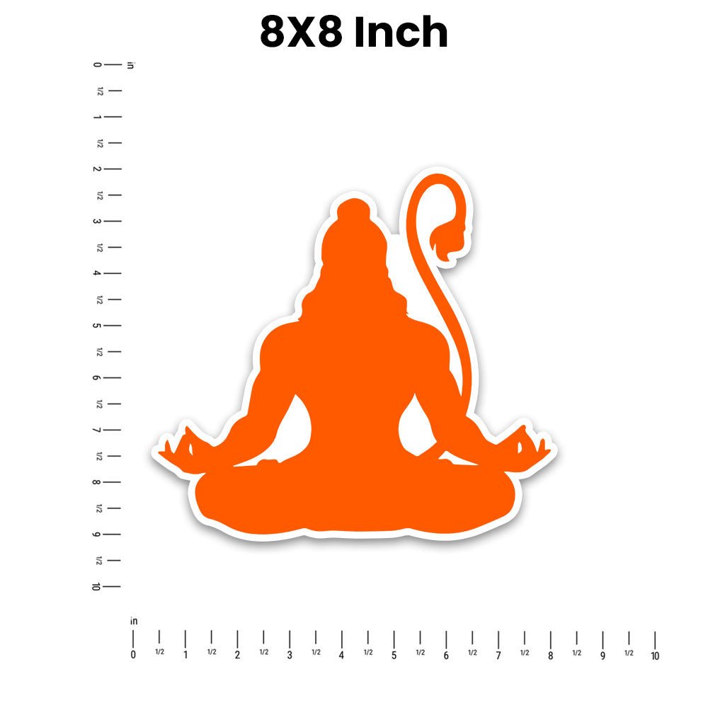 Lord Hanuman 3.0 Bumper Sticker waterproof vinyl decal for laptop, bike, car & bottle