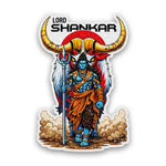 Lord Shankar Warrior Glitter Sticker - Glitter Stickers | STICK IT UP