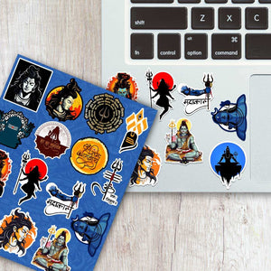 Lord Shiva Mini Sticker Sheet waterproof vinyl decal for laptop, bike, car & bottle