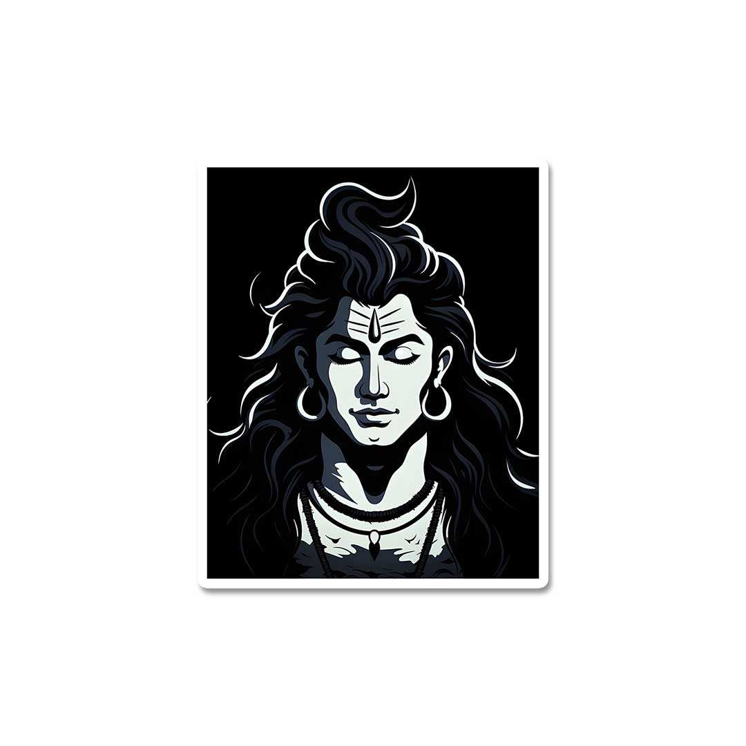 Lord Shiva Sticker waterproof vinyl decal for laptop, bike, car & bottle