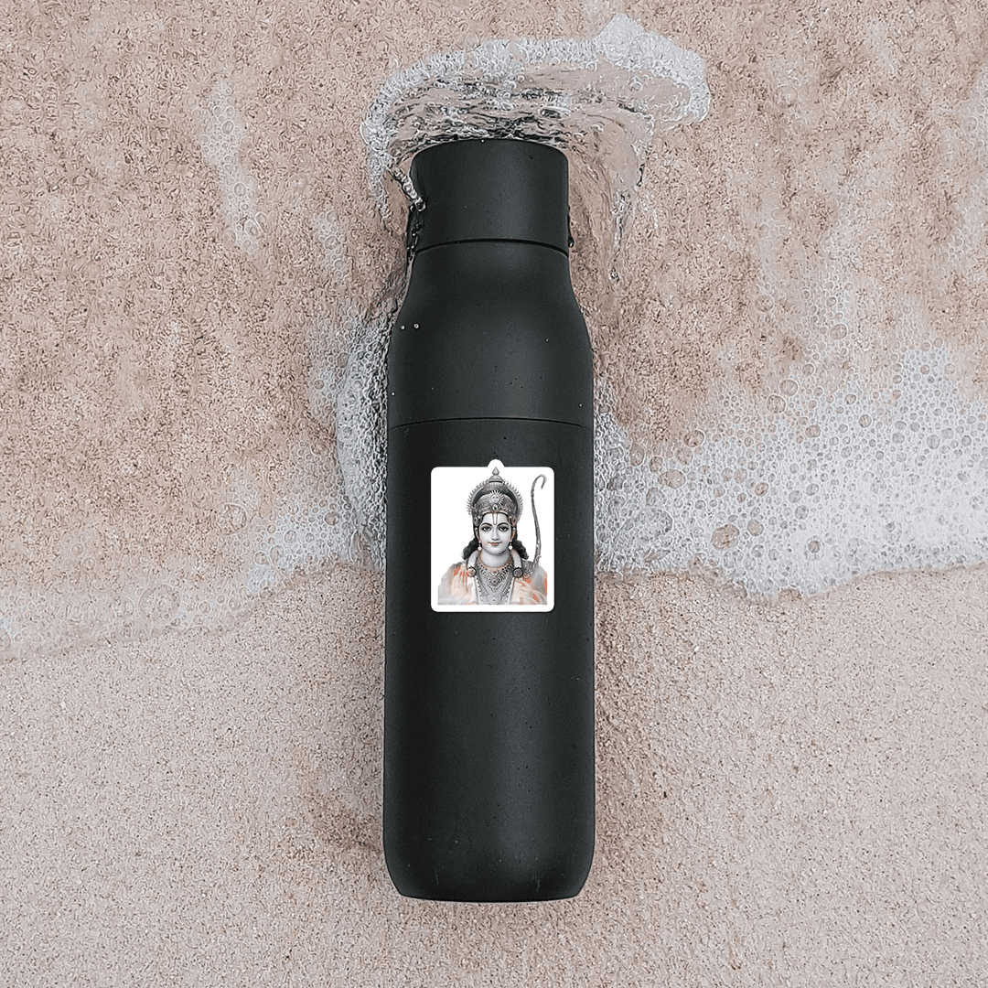 Lord Shri Ram Sticker waterproof vinyl decal for laptop, bike, car & bottle