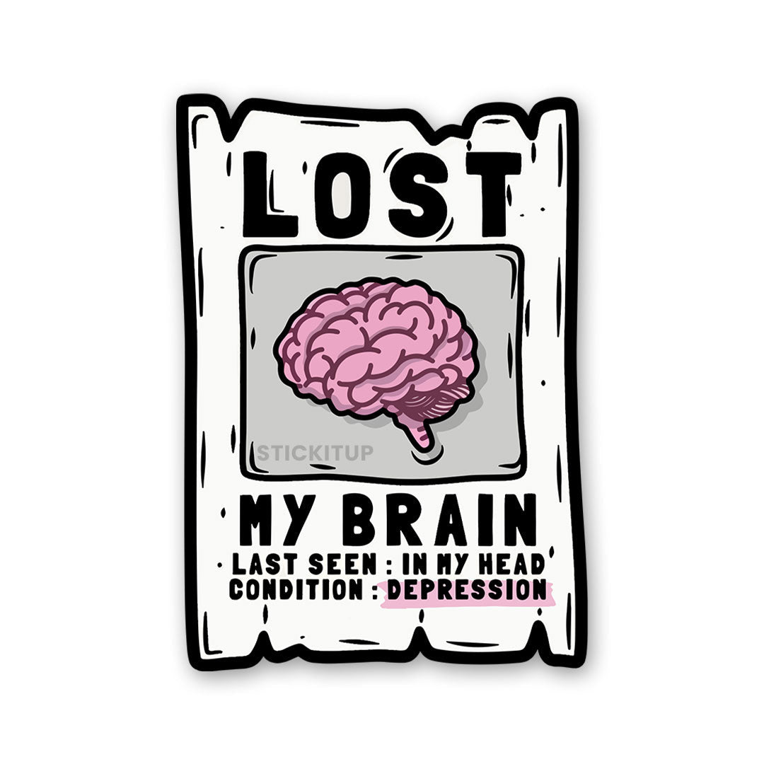 Lost Sticker waterproof vinyl decal for laptop, bike, car & bottle
