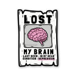 Lost Sticker waterproof vinyl decal for laptop, bike, car & bottle