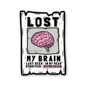 Lost Sticker waterproof vinyl decal for laptop, bike, car & bottle