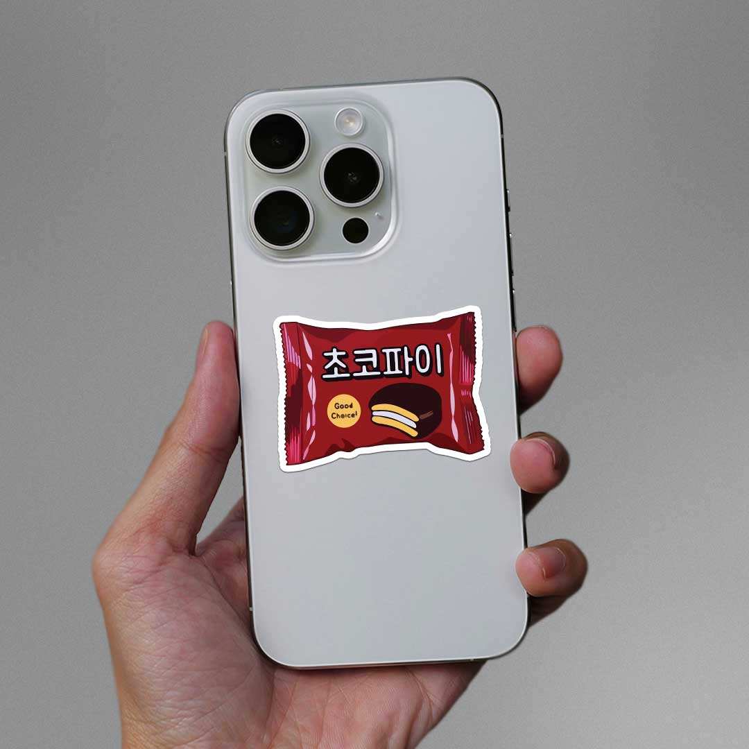 Lotte Pie Korean Sticker waterproof vinyl decal for laptop, bike, car & bottle