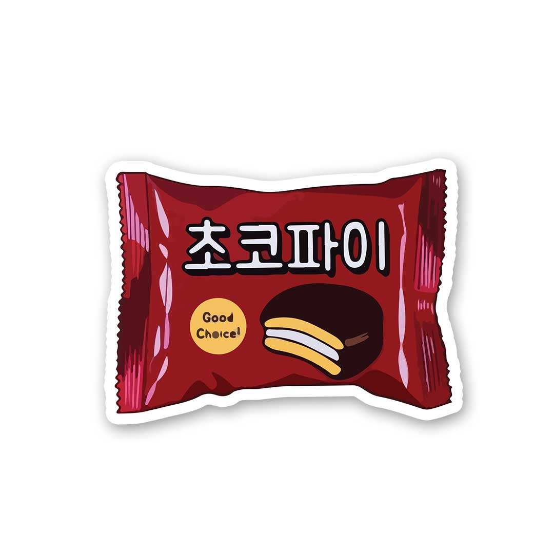 Lotte Pie Korean Sticker waterproof vinyl decal for laptop, bike, car & bottle