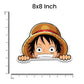 Luffy Bumper Sticker waterproof vinyl decal for laptop, bike, car & bottle