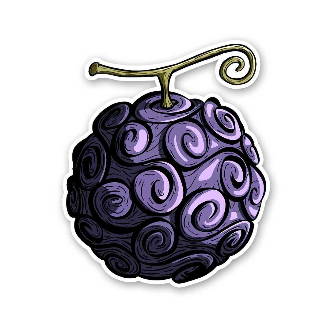 Luffy Devil Fruit Sticker waterproof vinyl decal for laptop, bike, car & bottle