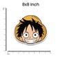 Luffy Face Bumper Sticker waterproof vinyl decal for laptop, bike, car & bottle