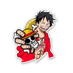 Luffy One Piece Sticker waterproof vinyl decal for laptop, bike, car & bottle