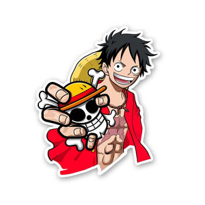 Luffy One Piece Sticker waterproof vinyl decal for laptop, bike, car & bottle