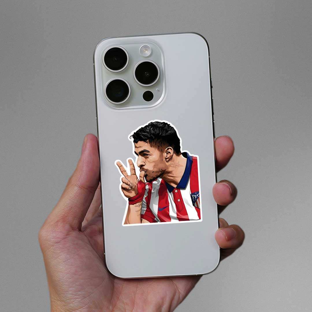 Luis Suarez Sticker waterproof vinyl decal for laptop, bike, car & bottle