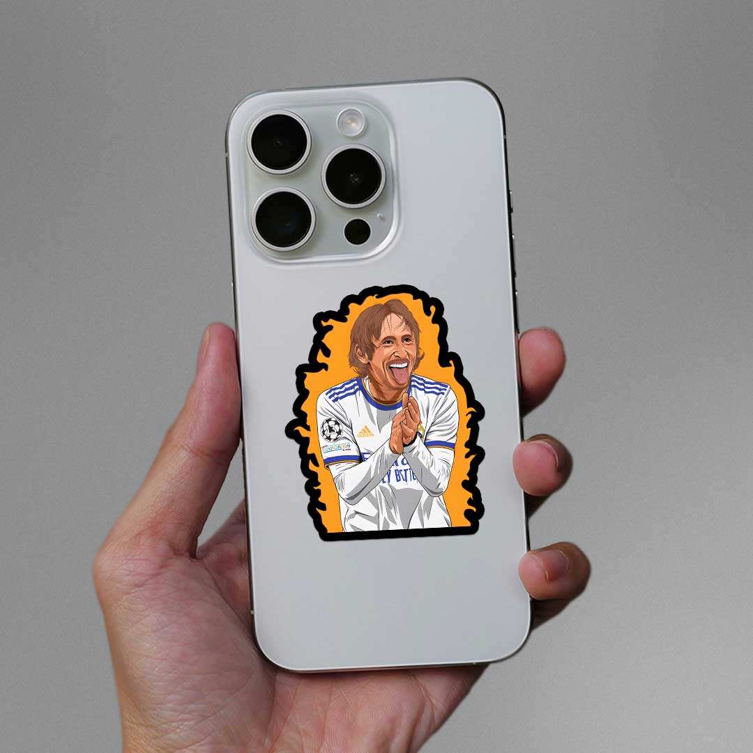 Luka Modric Sticker waterproof vinyl decal for laptop, bike, car & bottle