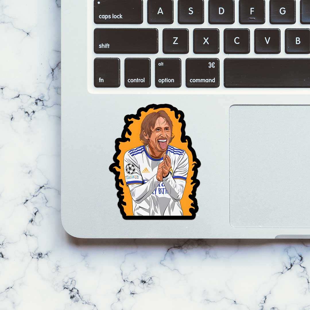 Luka Modric Sticker waterproof vinyl decal for laptop, bike, car & bottle