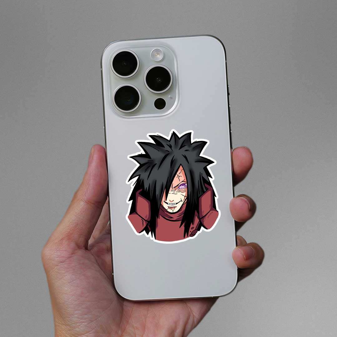 Madara Uchiha Sticker waterproof vinyl decal for laptop, bike, car & bottle