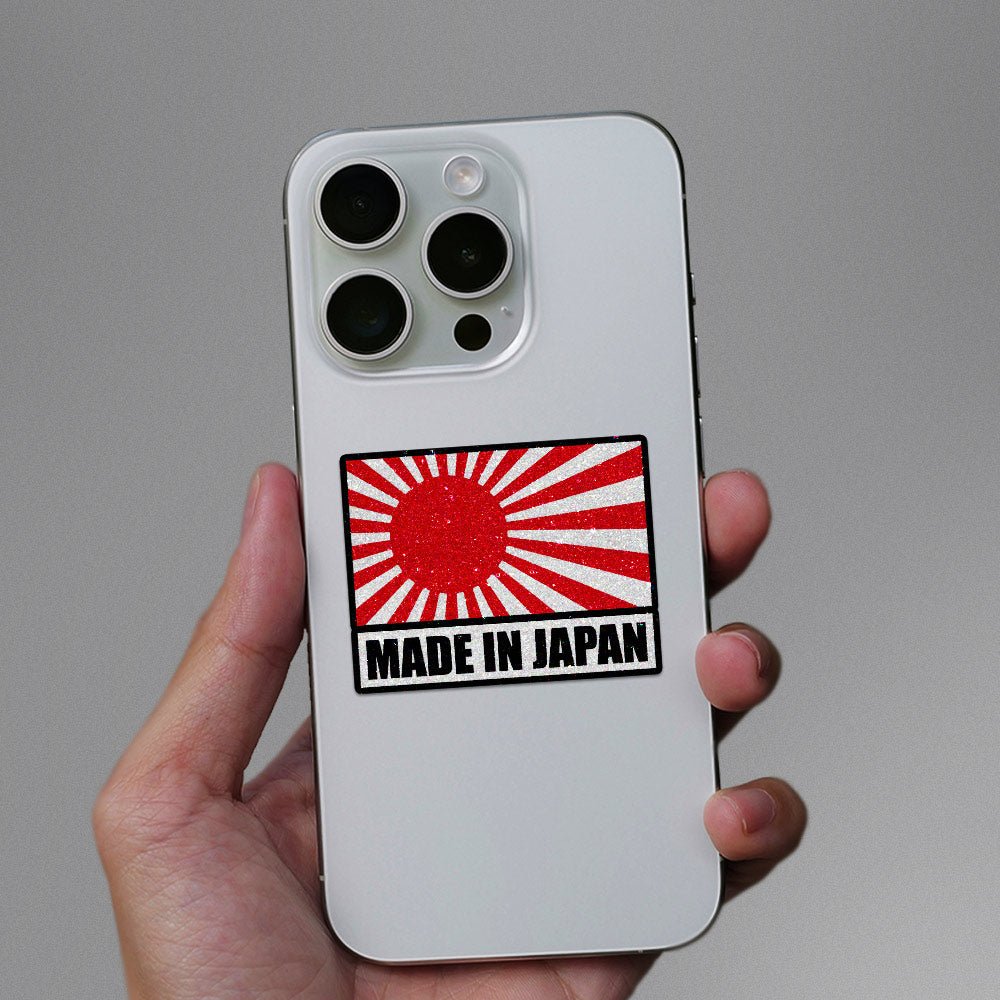 Made In Japan 0.1 Glitter Sticker waterproof vinyl decal for laptop, bike, car & bottle