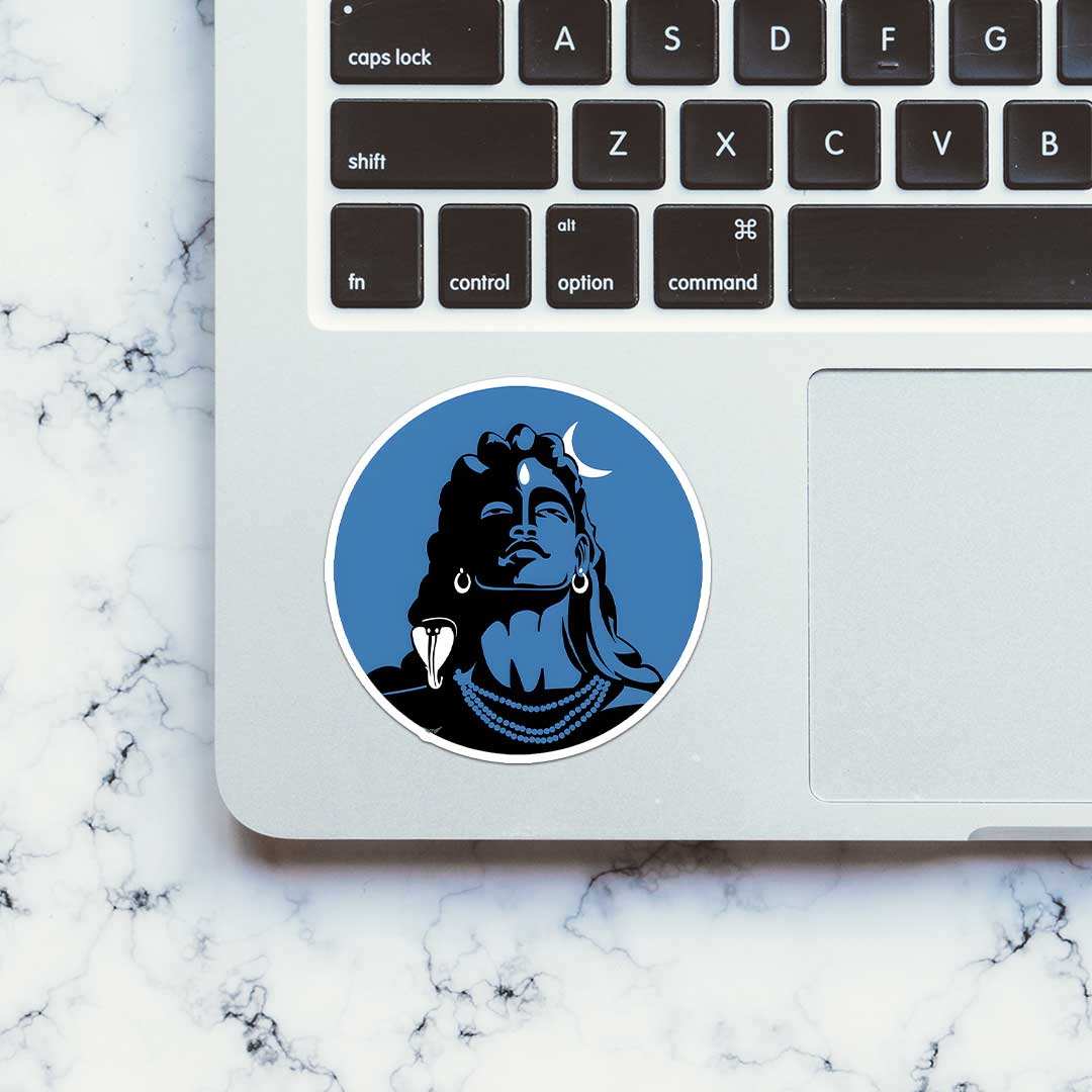 Mahadev Sticker waterproof vinyl decal for laptop, bike, car & bottle