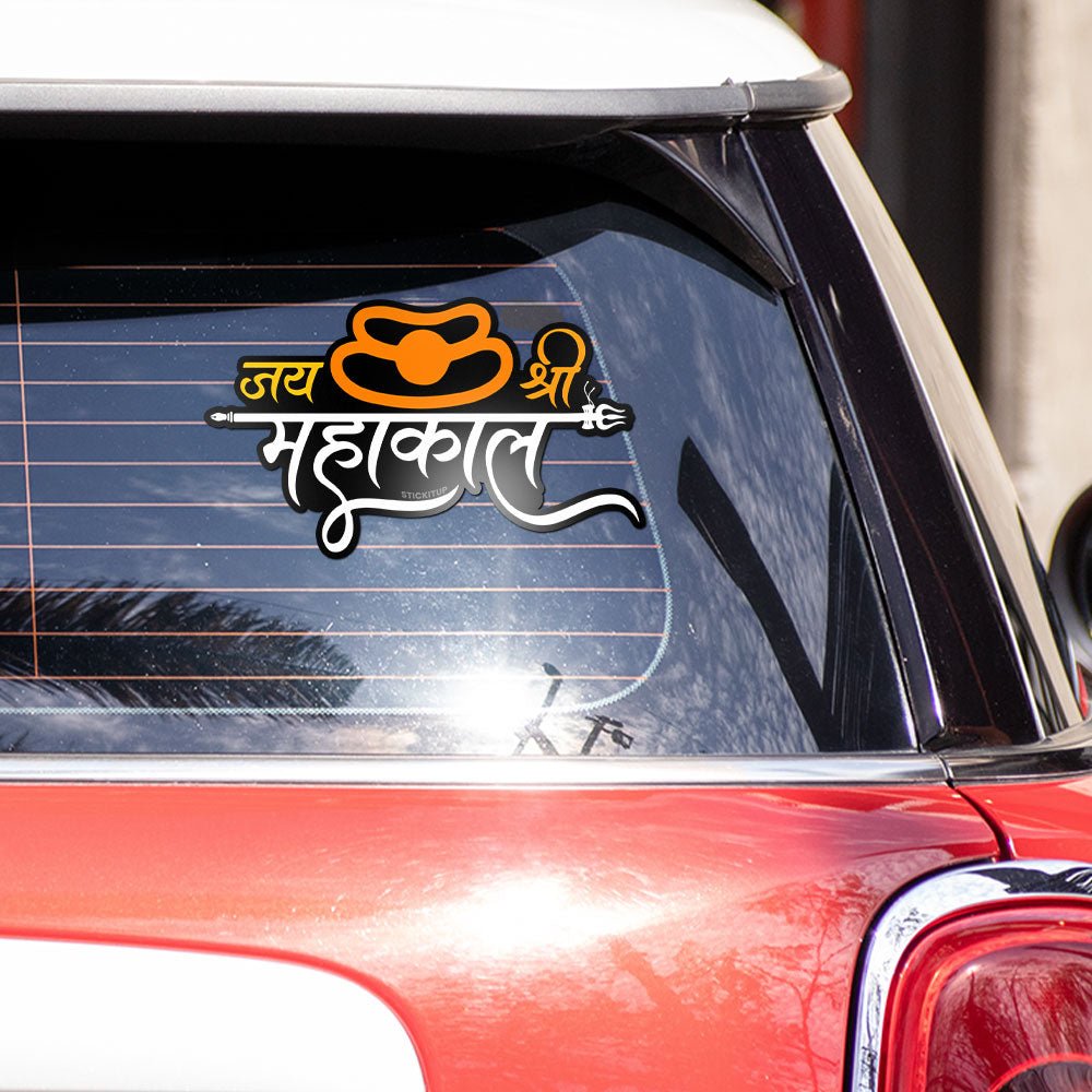 Mahakaal Bumper Sticker waterproof vinyl decal for laptop, bike, car & bottle