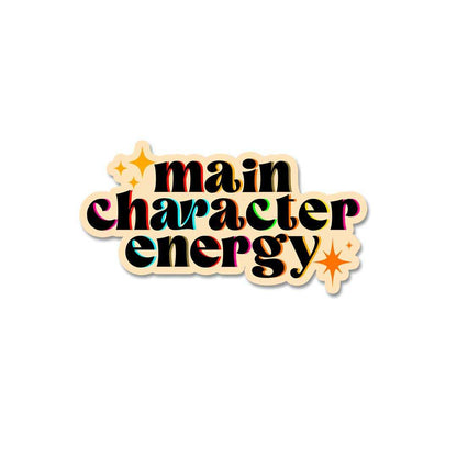 Main Character Energy Sticker waterproof vinyl decal for laptop, bike, car & bottle
