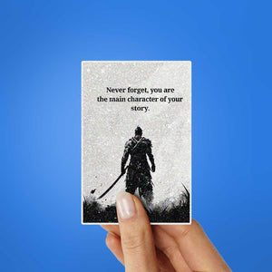 Main Character Samurai Glitter Sticker - Glitter Stickers | STICK IT UP