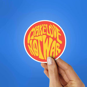 Make Love Not War Sticker waterproof vinyl decal for laptop, bike, car & bottle