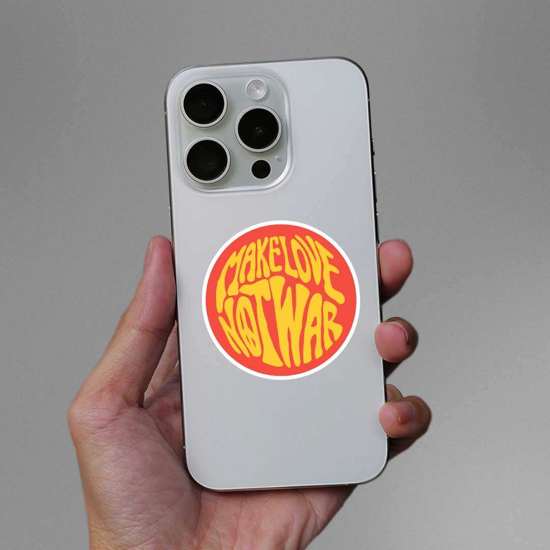 Make Love Not War Sticker waterproof vinyl decal for laptop, bike, car & bottle