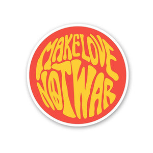 Make Love Not War Sticker waterproof vinyl decal for laptop, bike, car & bottle