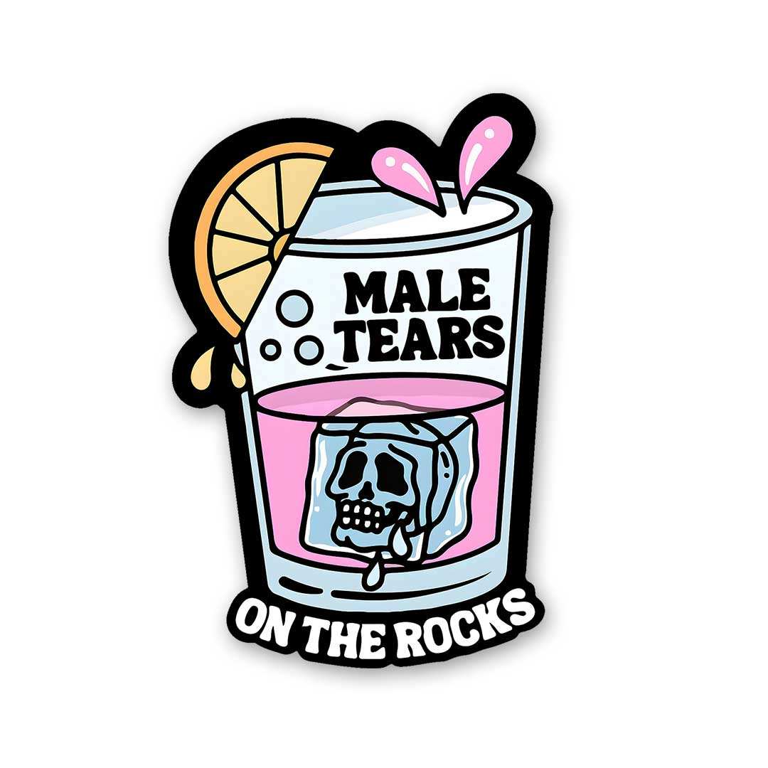 Male Tears On Rocks Sticker waterproof vinyl decal for laptop, bike, car & bottle