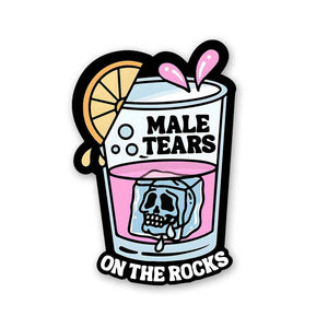 Male Tears On Rocks Sticker waterproof vinyl decal for laptop, bike, car & bottle