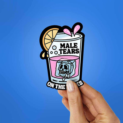 Male Tears On Rocks Sticker - STICK IT UP