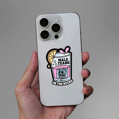 Male Tears On Rocks Sticker - STICK IT UP