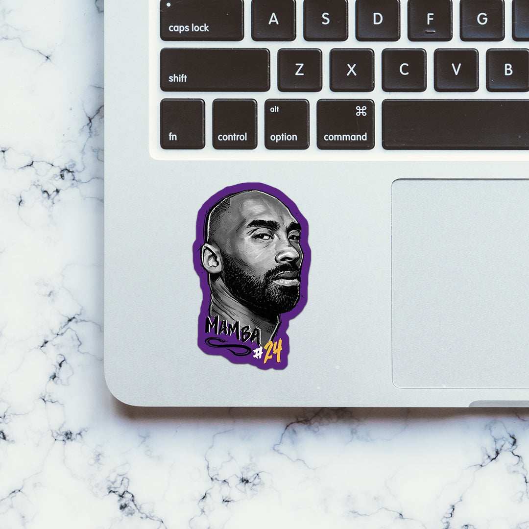 Mamba 24 Stickers waterproof vinyl decal for laptop, bike, car & bottle